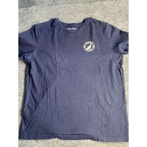 Nautica Surf T Shirt boys Large Blue‎ Cotton Short Sleeve Coastal Division